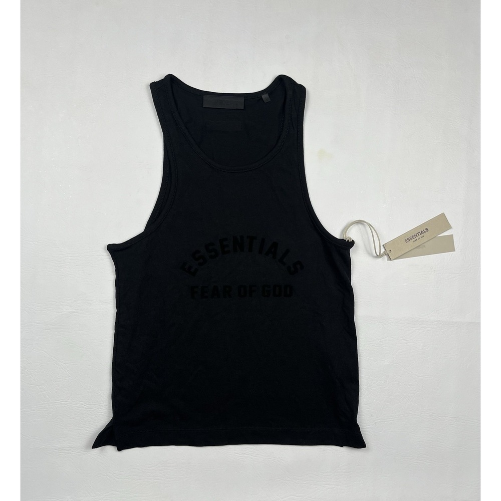 Fear Of God Essentials Tank Top Womens Small Black Sleeveless Performance